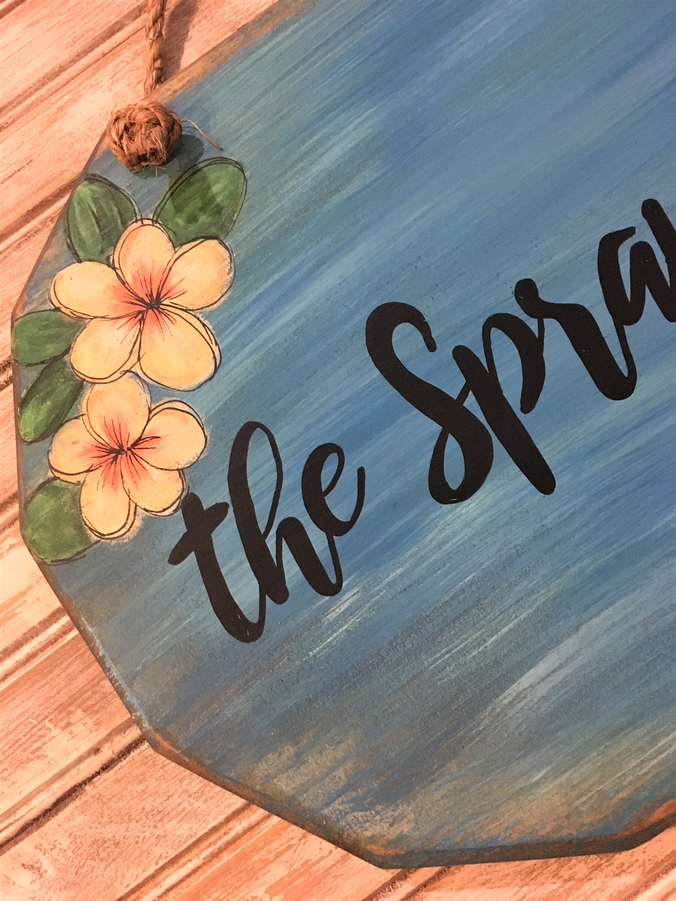 Hawaiian plumeria family plaque tropical sign Hawaii sign Etsy