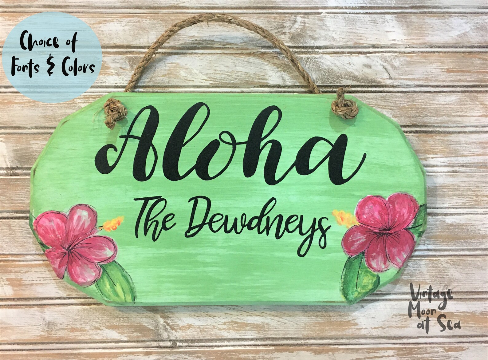 Aloha Hawaii Family Plaque Tropical Wall Art Hawaii Plaque Etsy