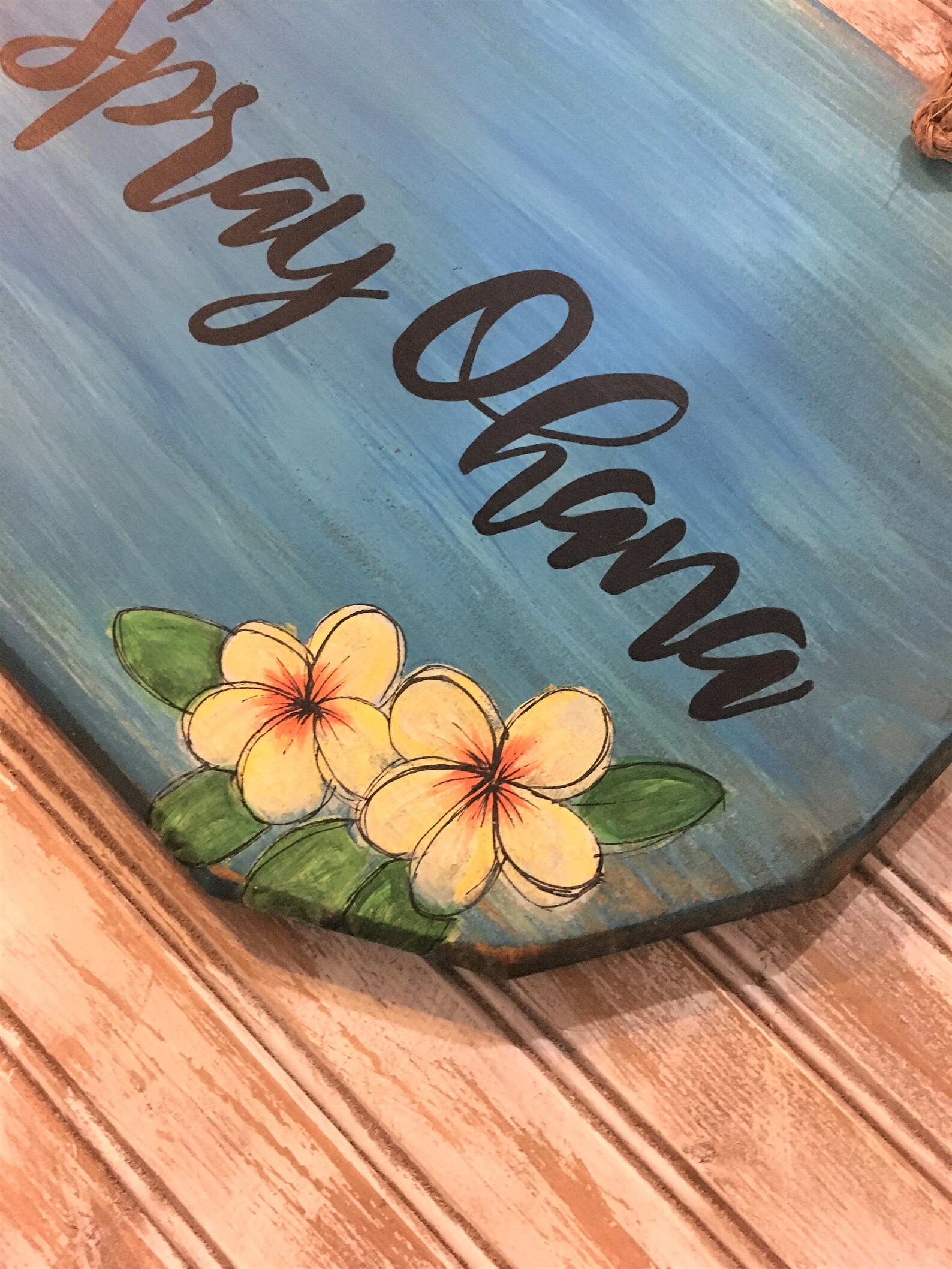 Hawaiian Plumeria Family Plaque Tropical Sign Hawaii Sign Etsy