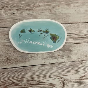 Pegatina de vinilo impermeable de las islas hawaianas, botella de agua, pegatina de Hawái, calcomanía, mapa de Hawái