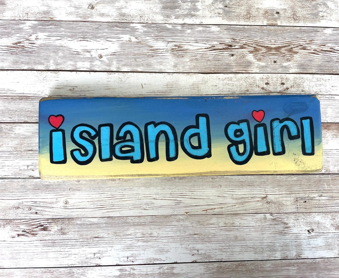 Island Girl Sign | Tropical | Hawaii Sign | Hawaii Wall Art | Hawaii ...