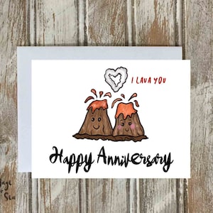 I Lava You Anniversary Card, carte d'art fantaisiste, carte de voeux d'Hawaï, carte vierge, papeterie pliée, fabriquée à Hawaï
