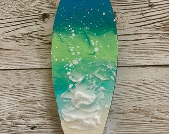 Hand-Painted Big Island Wood Magnet, Hawaii Art