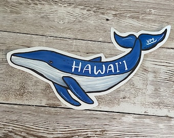 Knölval vinyl vattentät klistermärke, vattenflaska, Hawaii klistermärke, dekal