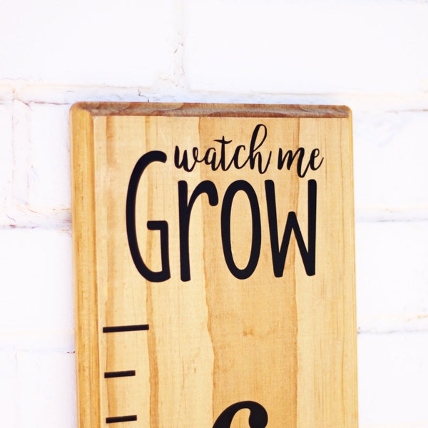 Growth Chart Ruler Add-On--"Watch me Grow" Vinyl Decal --Top Header