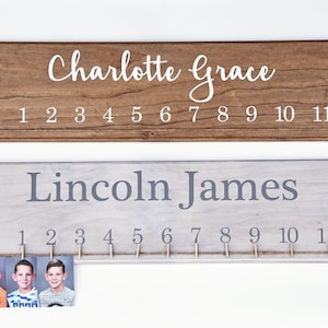 Custom Wooden School Photo Display Board Home Wall Decor image 1