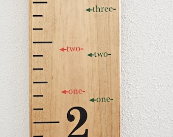 Height Marker for Growth Chart Ruler- Vinyl Decal Arrow Mini Print- Measuring Marker