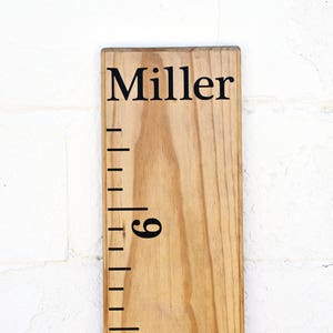 Growth Chart Ruler Add-On -- Custom Personalization Decal -- Top Header