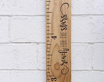 Growth Chart Ruler Add-On --"Reach for the Stars" -- For the Side