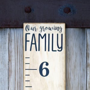 Growth Chart Ruler Add-OnOur Growing Family Decal Modern Style Top Header image 1