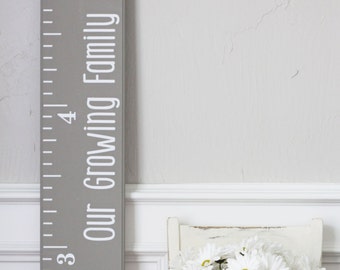 Growth Chart Ruler Add-On--"Our Growing Family" Decal -- For the Side