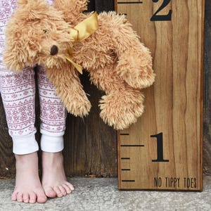 Growth Chart Ruler Add-On Custom Personalization Decal For the Side No Tippy Toes image 2