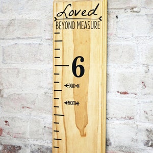 Height Marker for Growth Chart Ruler MOM & DAD Vinyl Decal Arrow Measuring Mark image 3
