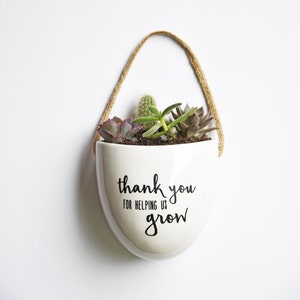 DIY Flower Pot Decal / Thank You For Helping Me Grow / Teacher Appreciation / End of School Year Gift image 1