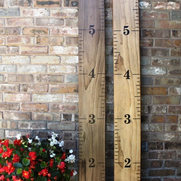 DIY Growth Chart Ruler Vinyl Decal Kit - Alternating style - Large #s