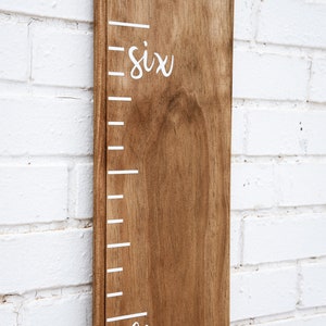 DIY Growth Chart Ruler Vinyl Decal Kit Traditional style Script Text s image 4