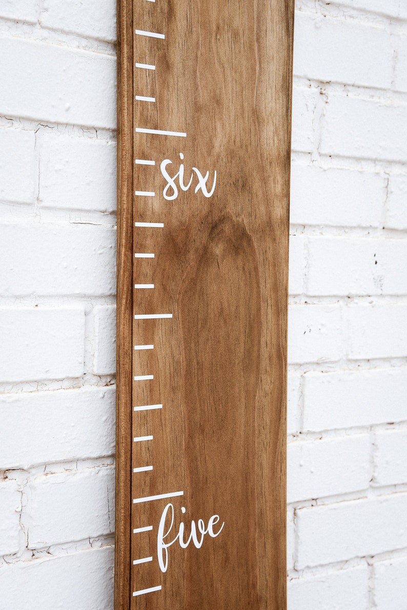 DIY Growth Chart Ruler Vinyl Decal Kit Traditional style Script Text s image 4