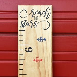 Growth Chart Ruler Add-OnReach for the Stars Vinyl Decal Phrase Top Header image 3