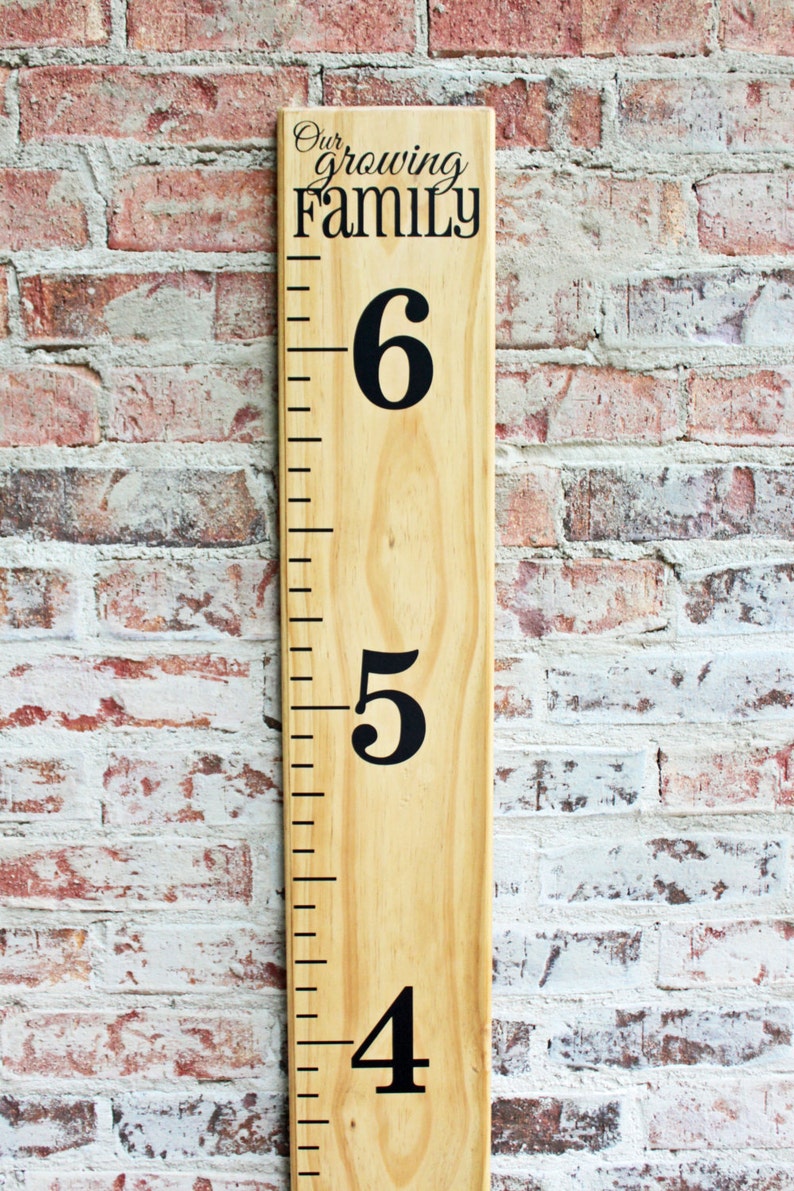 DIY Growth Chart Ruler Vinyl Decal Kit Traditional Style Etsy