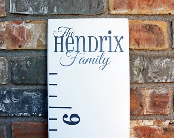 DIY Growth Chart Ruler Add-On -- Custom Personalized Decal -- Top Header -- Family Name