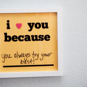 I Love You BecauseDIY Vinyl decal with a heart image 4