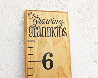 Growth Chart Ruler Add-On--"Our Growing Grandkids" Decal--Top Header