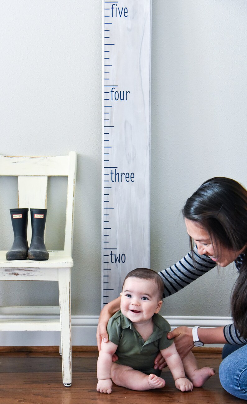 DIY Growth Chart Ruler Vinyl Decal Kit Traditional style Print Text s image 7