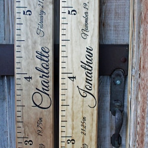 Règle complémentaire pour courbe de croissance DIY -- Sticker personnalisé personnalisé -- Pour le côté -- Nom et statistiques de naissance -- Style script