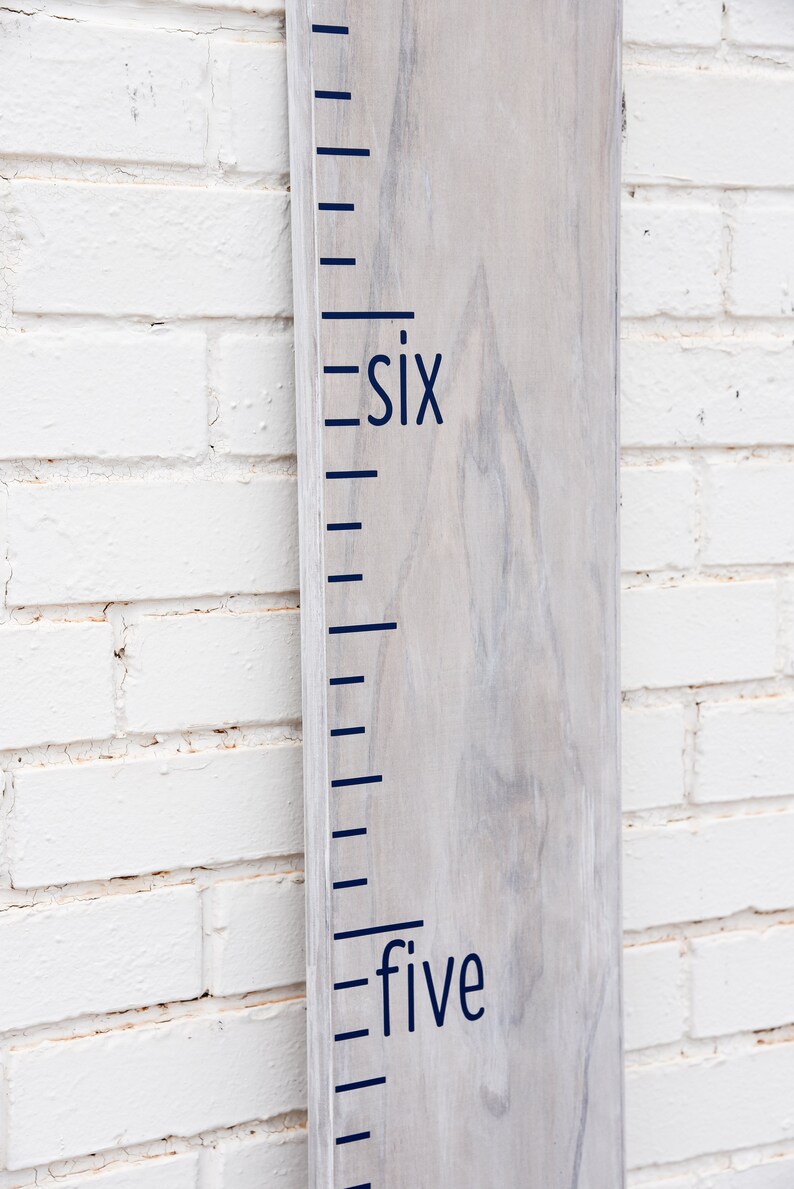 DIY Growth Chart Ruler Vinyl Decal Kit Traditional style Print Text s image 3