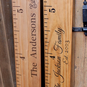 Growth Chart Ruler Add-On -- Custom Personalization Decal -- For the Side - Family Name and Date