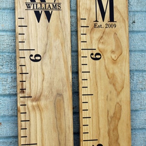 Growth Chart Ruler Add-On -- Custom Personalization Decal -- Monogram