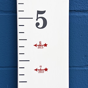 Height Marker for Growth Chart Ruler Vinyl Decal Arrow with Star Measuring Mark image 1