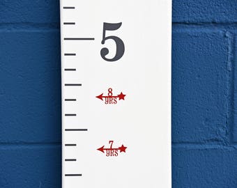 Height Marker for Growth Chart Ruler - Vinyl Decal Arrow with Star - Measuring Mark