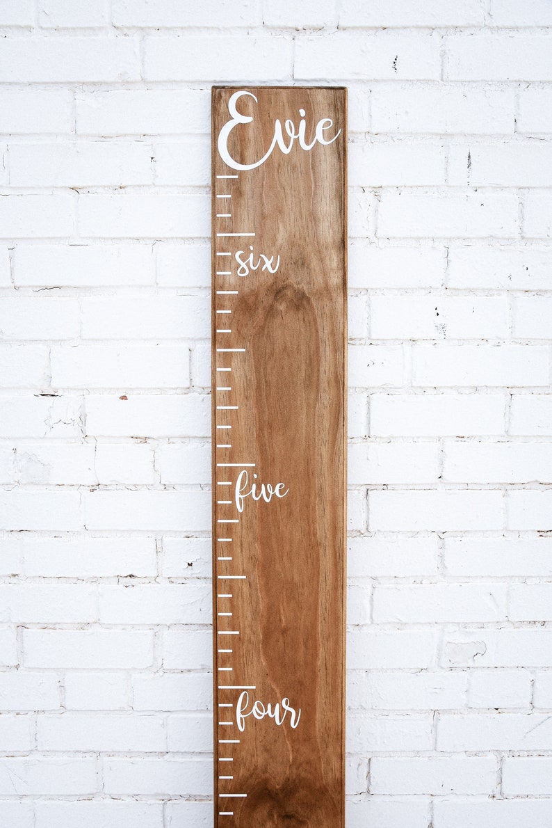 DIY Growth Chart Ruler Vinyl Decal Kit Traditional style Script Text s image 8