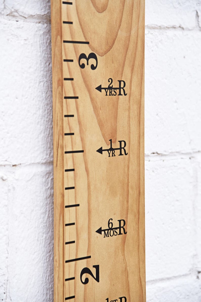 Height Marker for Growth Chart Ruler Vinyl Decal Arrow with Initial and Years Measuring Mark image 4