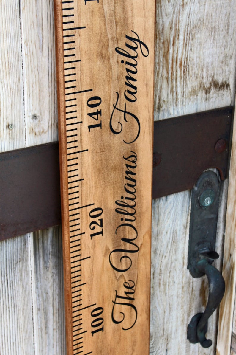 metric diy growth chart ruler vinyl decal kit traditional etsy