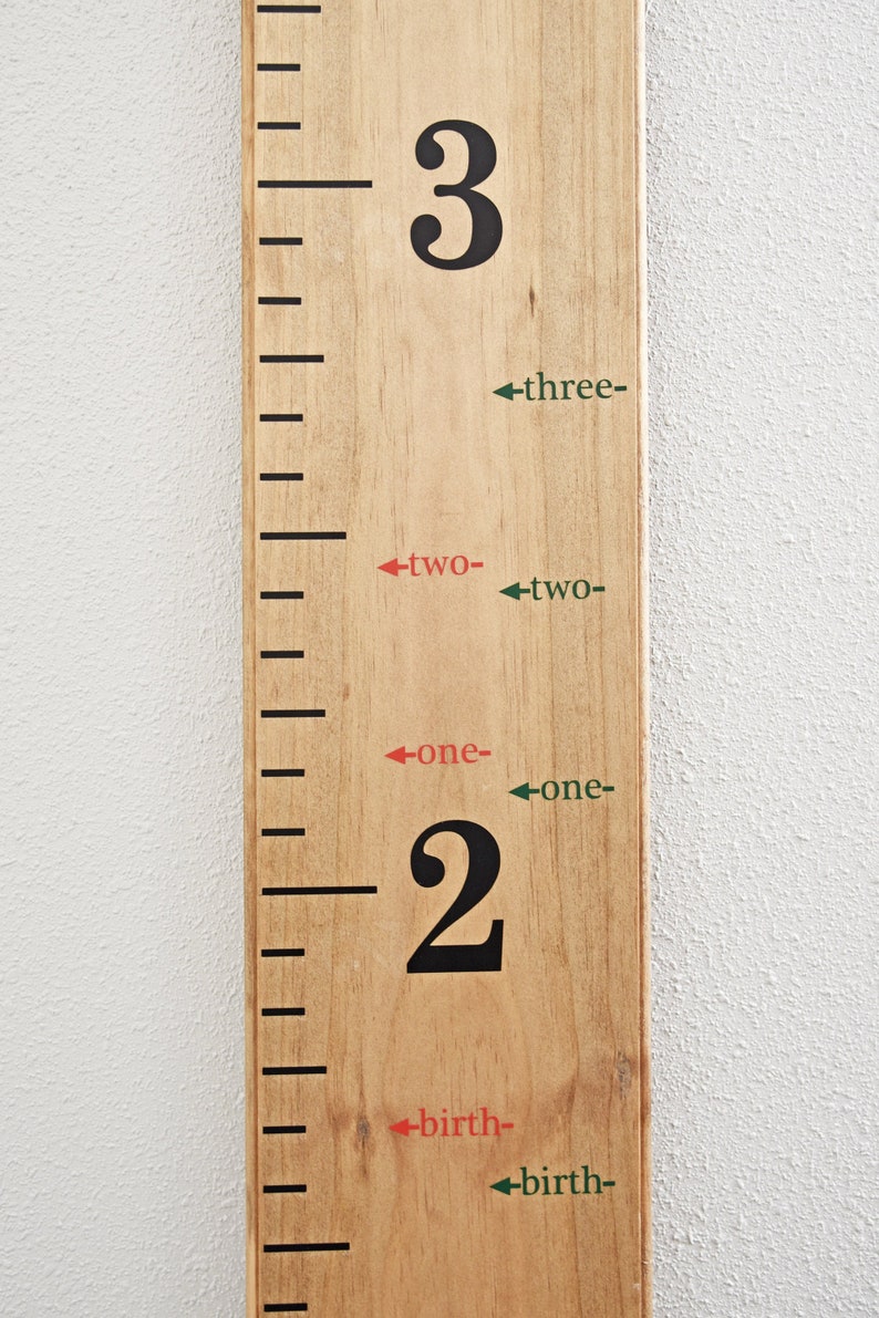 Height Marker for Growth Chart Ruler Vinyl Decal Arrow Mini Print Measuring Marker image 1