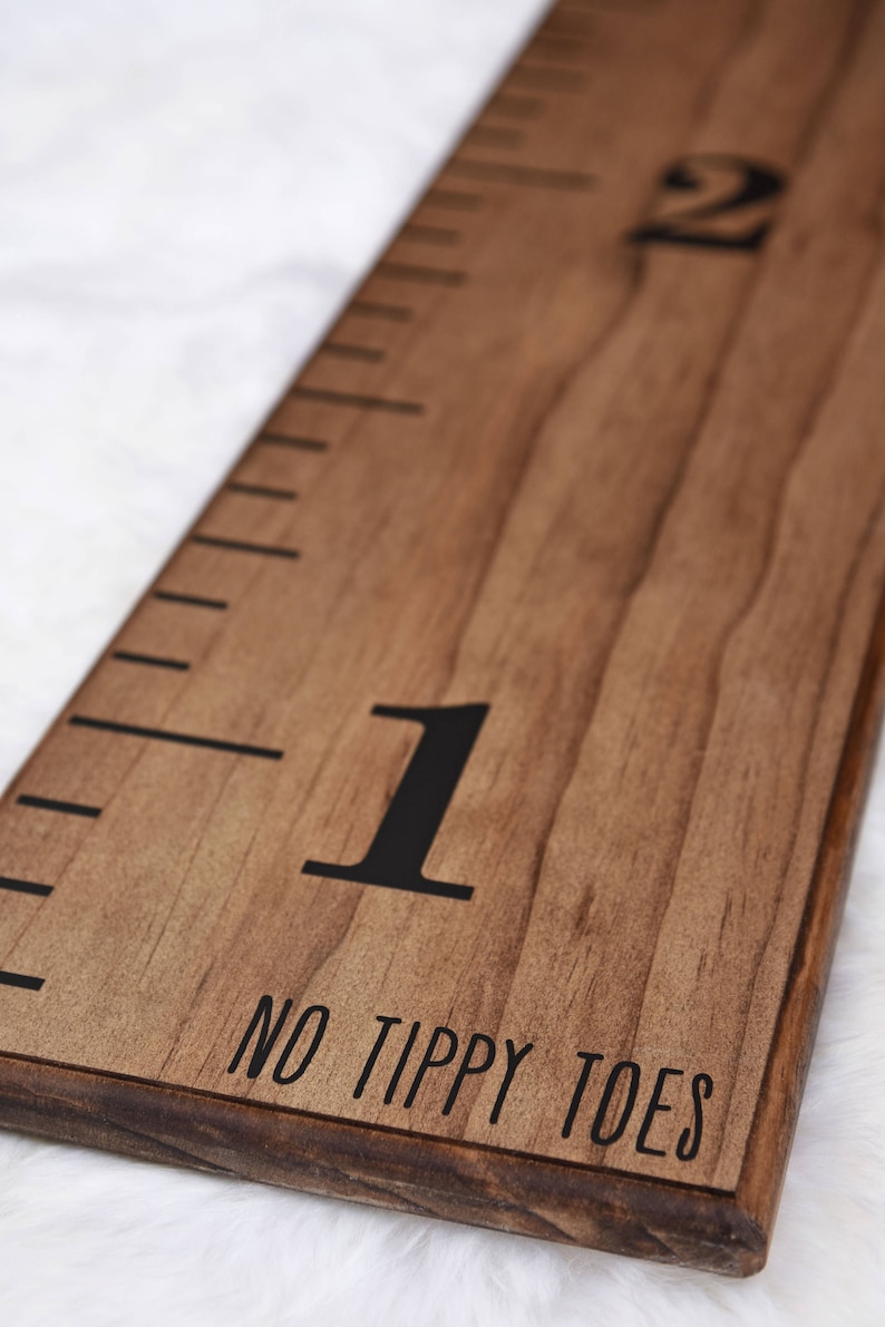 Growth Chart Ruler Add-On Custom Personalization Decal For the Side No Tippy Toes image 1