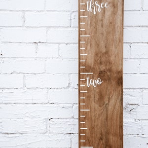 DIY Growth Chart Ruler Vinyl Decal Kit Traditional style Script Text s image 2