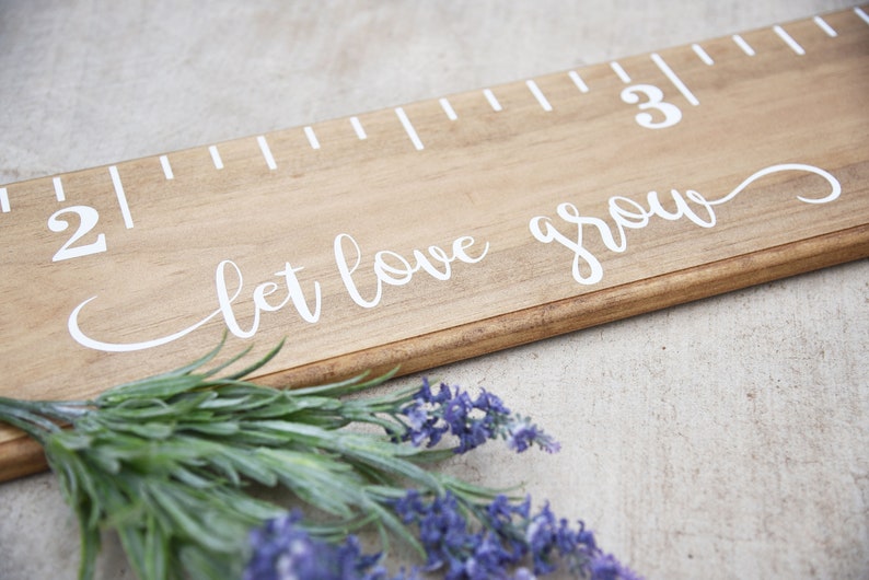 Growth Chart Ruler Add-On Let Love Grow For the Side 画像 1