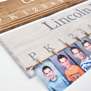 Custom Wooden School Photo Display Board Home Wall Decor image 2