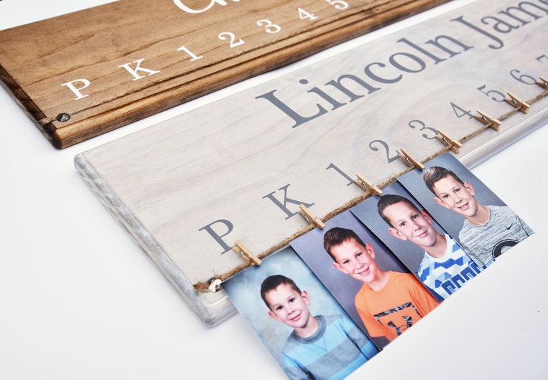 Custom Wooden School Photo Display Board Home Wall Decor image 2