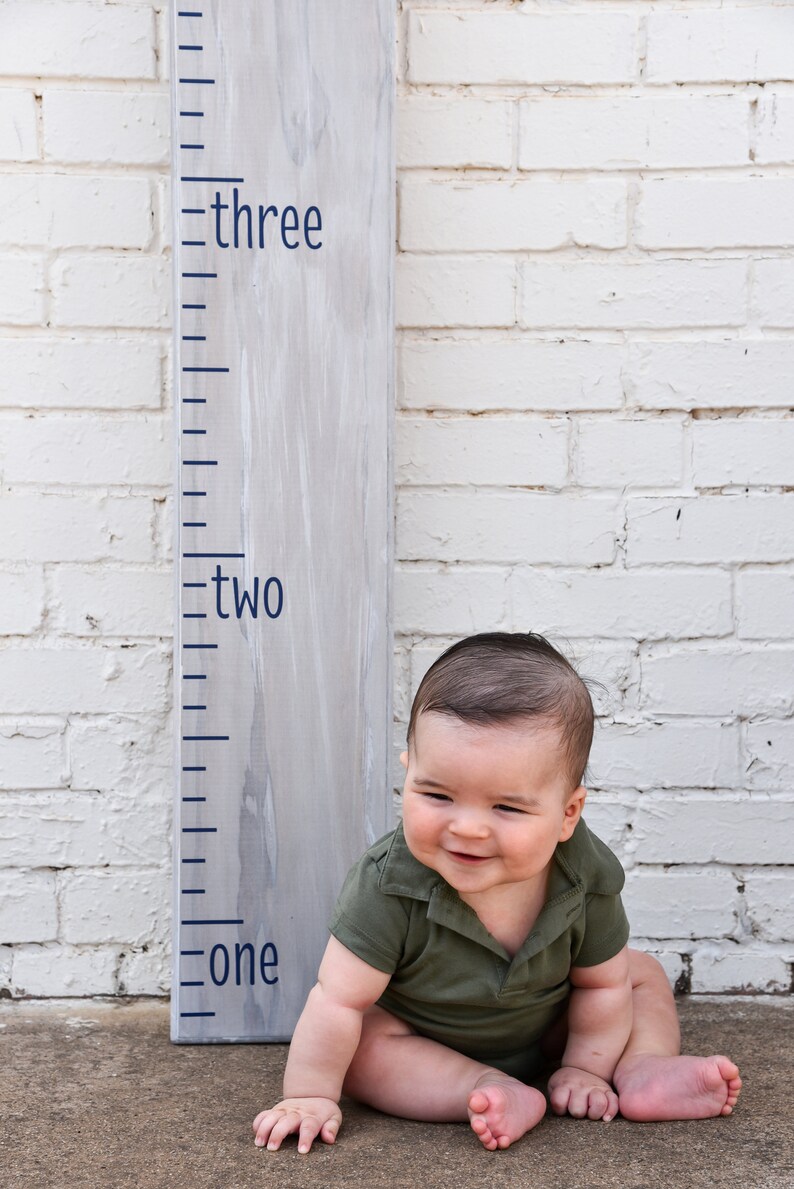 DIY Growth Chart Ruler Vinyl Decal Kit Traditional style Print Text s image 2