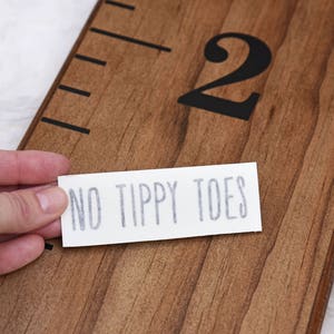 Growth Chart Ruler Add-On Custom Personalization Decal For the Side No Tippy Toes image 3