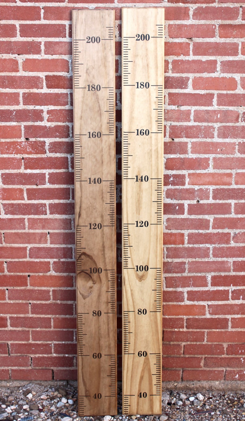 metric diy growth chart ruler vinyl decal kit alternating etsy
