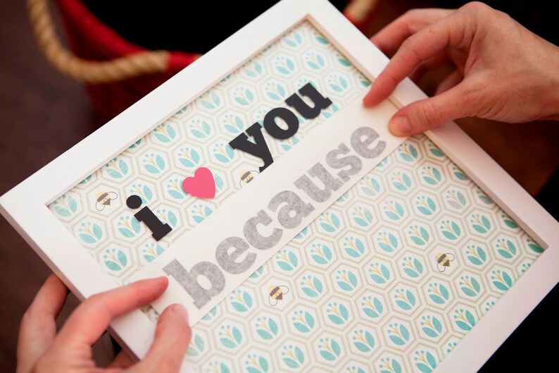 I Love You BecauseDIY Vinyl decal with a heart image 2