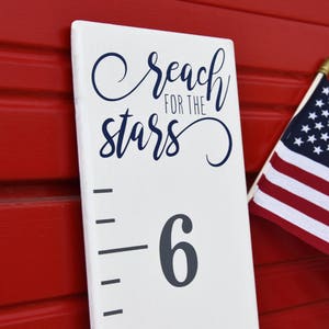 Growth Chart Ruler Add-OnReach for the Stars Vinyl Decal Phrase Top Header image 2