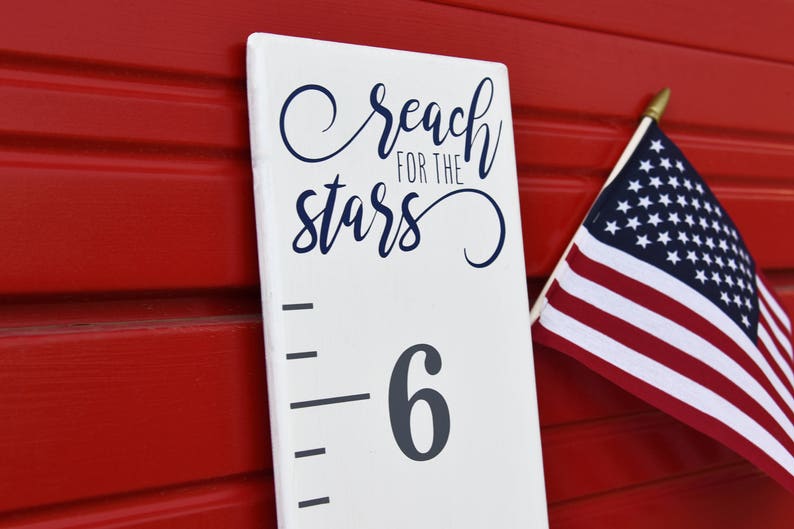 Growth Chart Ruler Add-OnReach for the Stars Vinyl Decal Phrase Top Header image 2