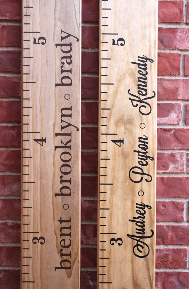 Growth Chart Ruler Addon Custom Personalization Decal Etsy