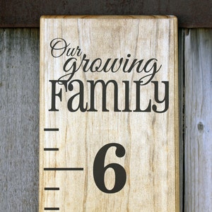 Règle complémentaire pour courbe de croissance - Sticker « Notre famille qui grandit » - En-tête du haut